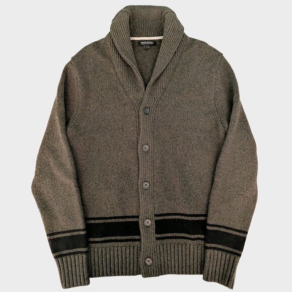 Banana Republic Cardigan Sweater Mens M Chunky Knit Wool Blend Grandpa Grunge - Picture 1 of 8